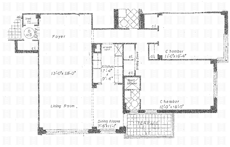 Floorplan for 3515 Henry Hudson Parkway, 10D