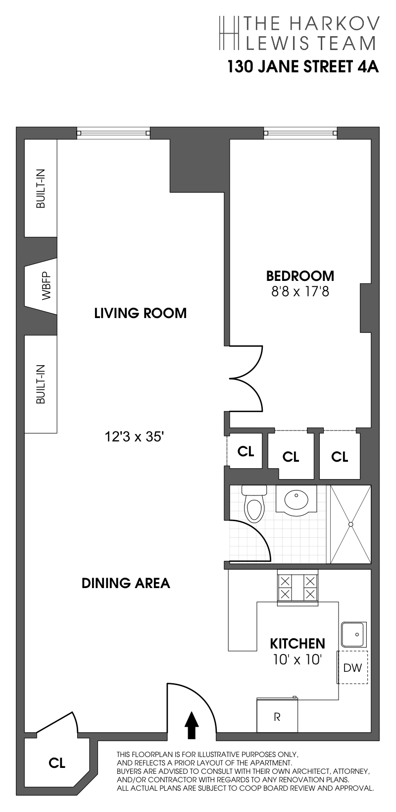 Floorplan for 130 Jane Street, 4A