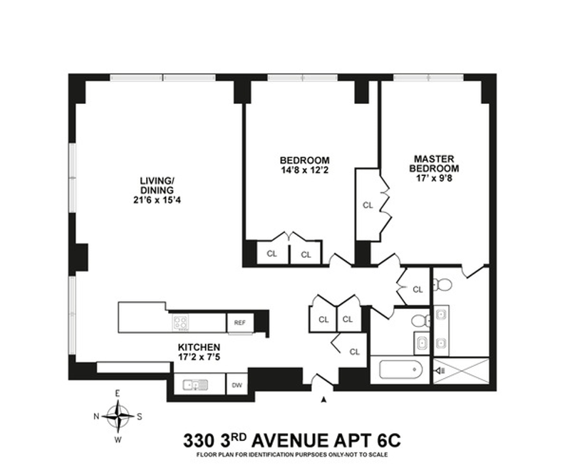 Floorplan for 330 Third Avenue, 6C