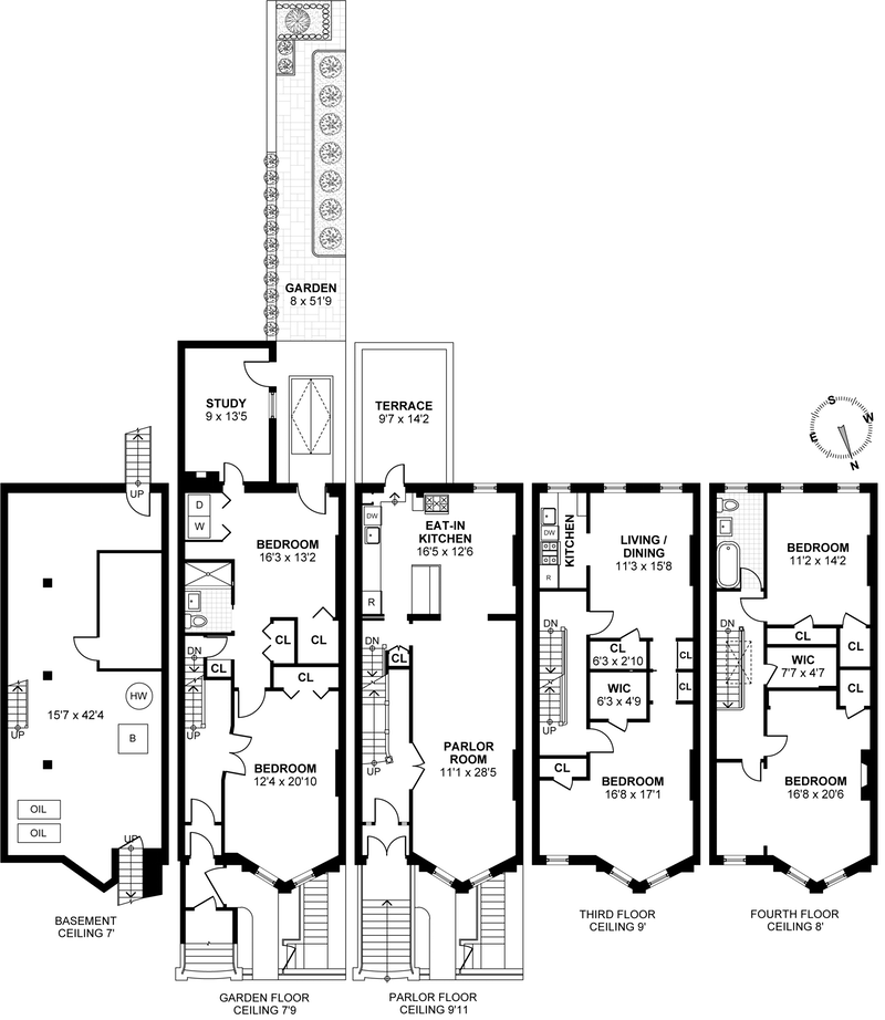 Floorplan for 158 Berkeley Place