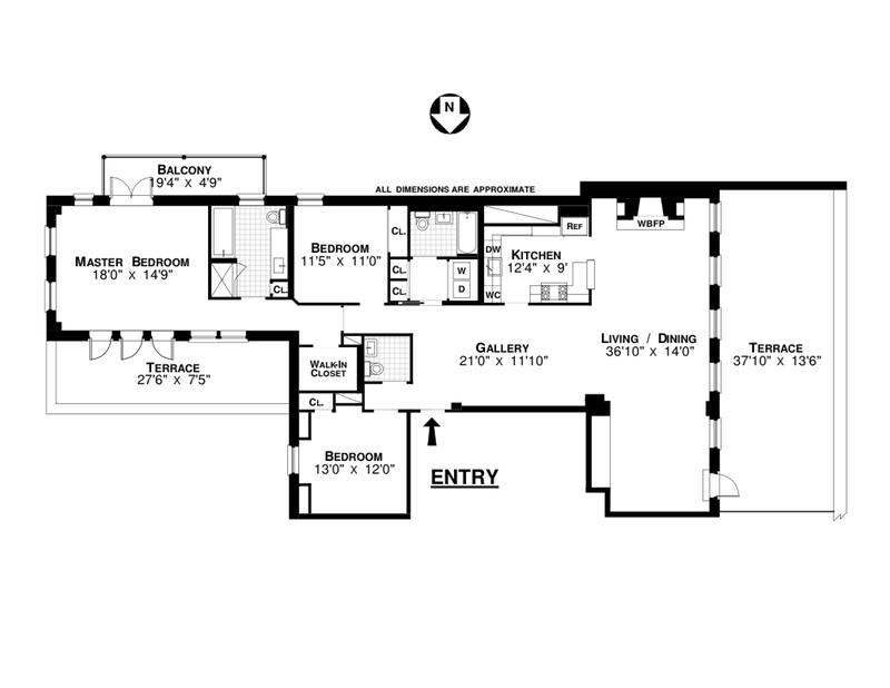 Floorplan for Terraced Condo Loft