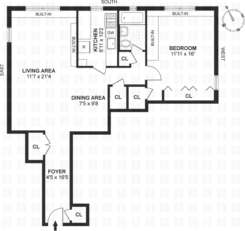 Floorplan for 302 East 88th Street, 5A