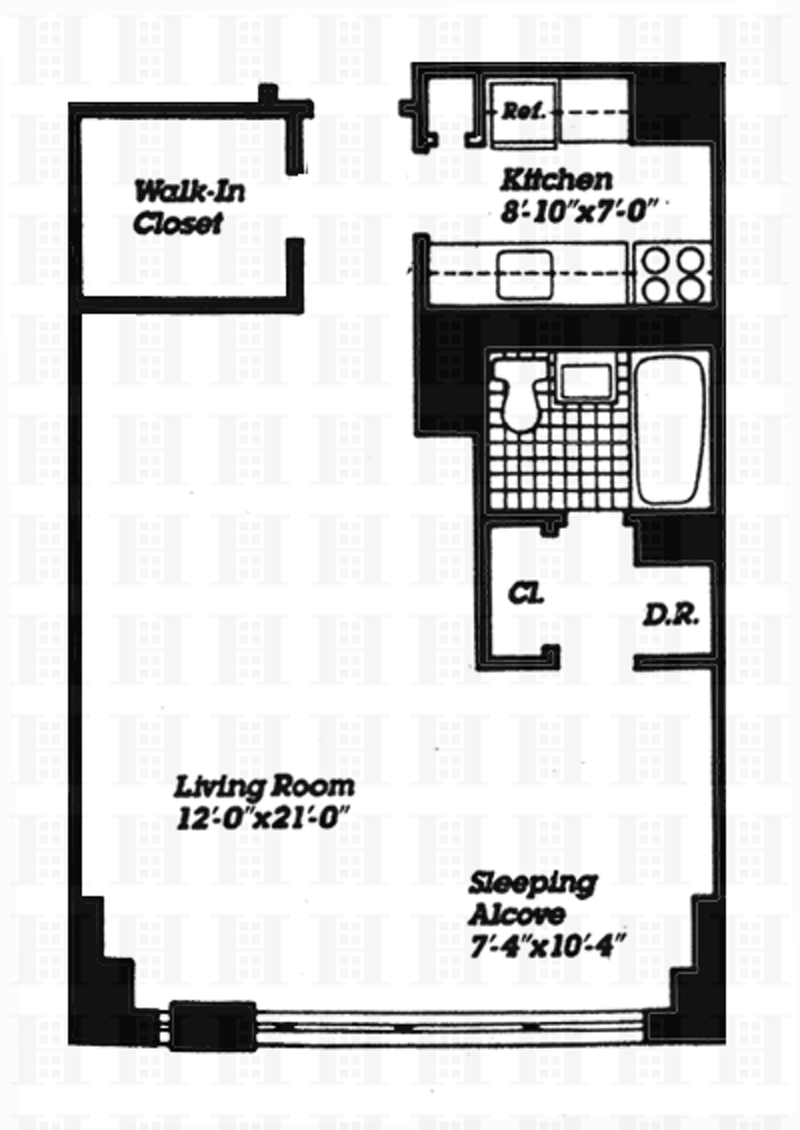 Floorplan for 185 West End Avenue, 21K