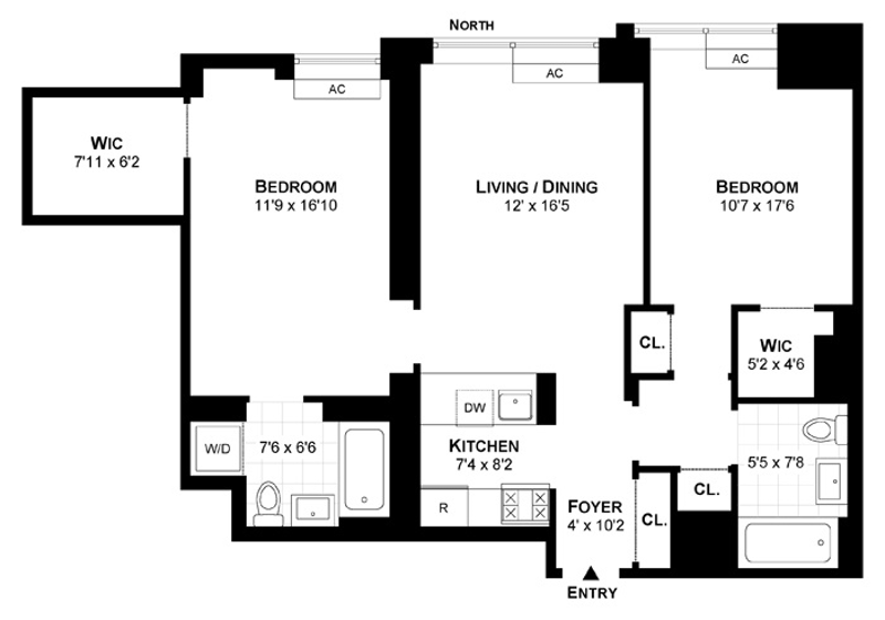 Floorplan for 215 East 96th Street, 30A