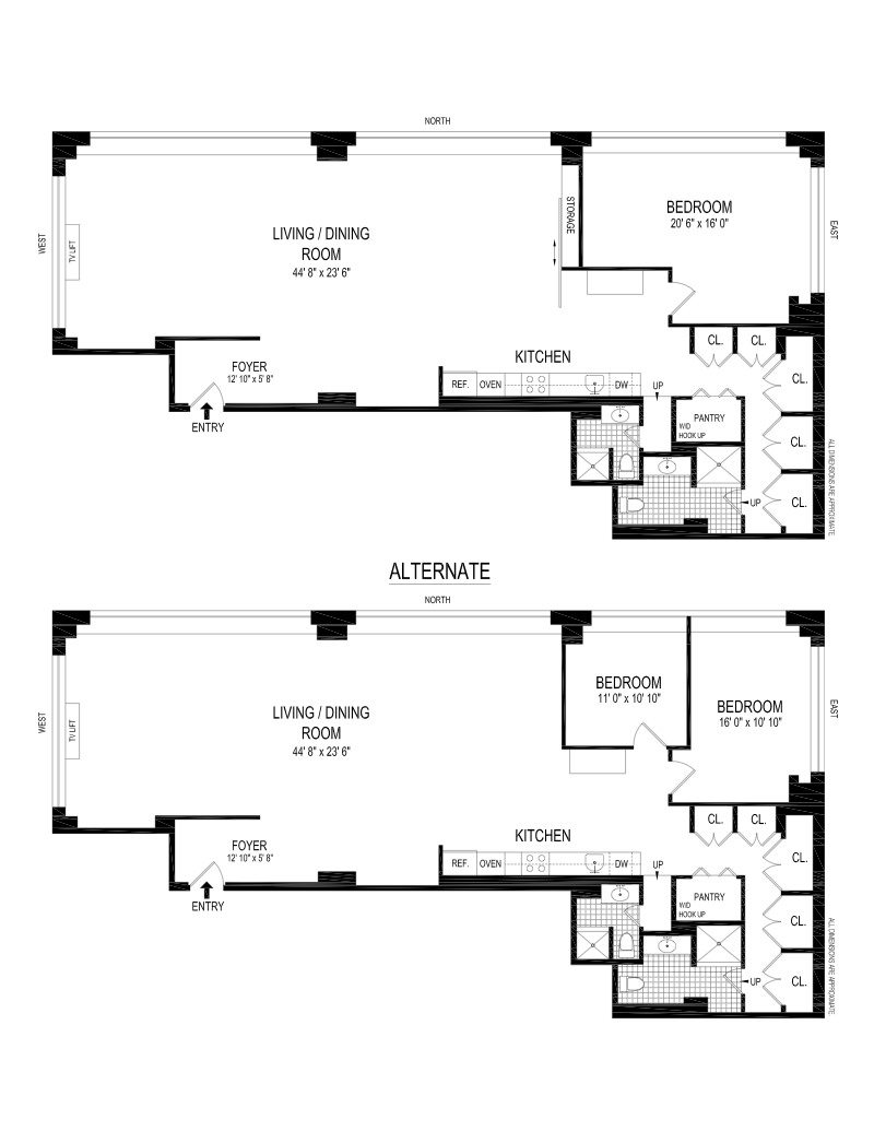 Floorplan for 347 West 39th Street, 8N