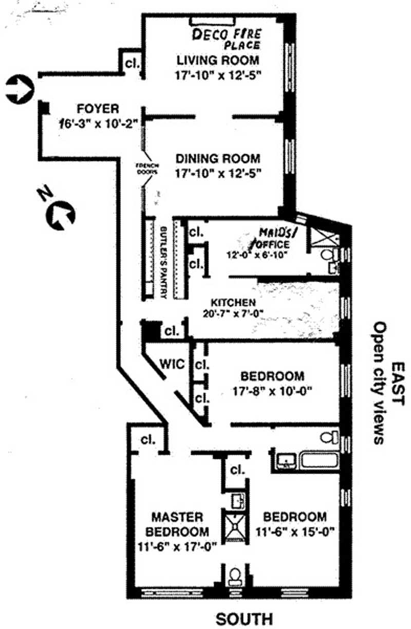 Floorplan for Upper West Side