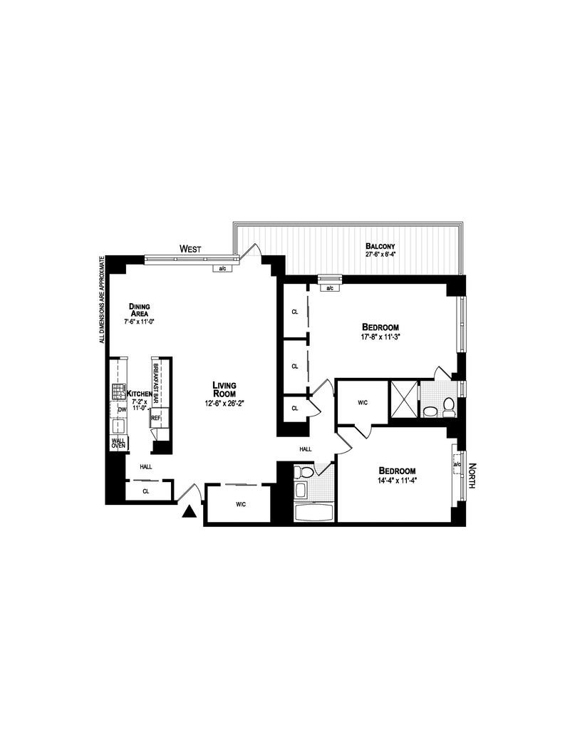 Floorplan for 185 West End Avenue, 29C