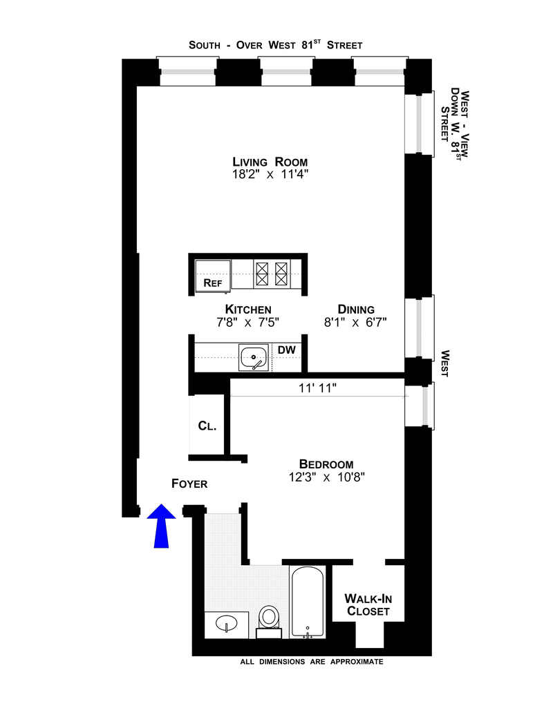 Floorplan for 101 West 81st Street