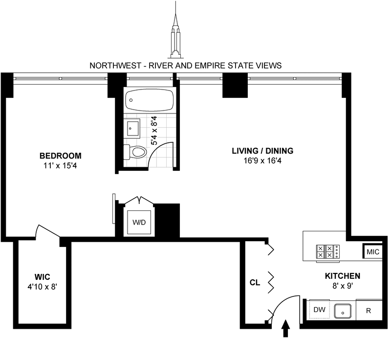 Floorplan for 450 West 17th Street, 2401