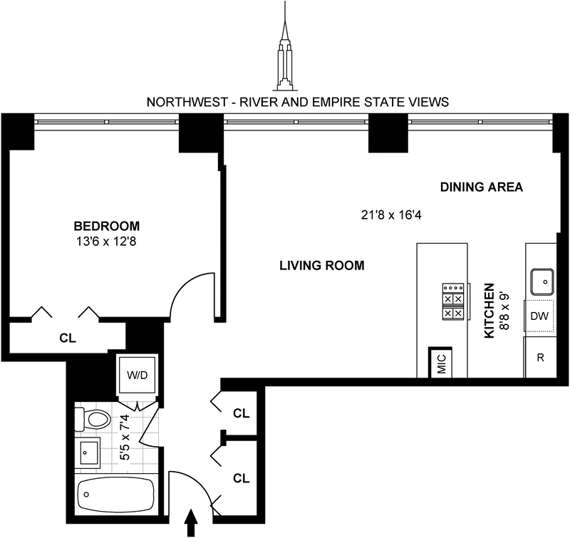Floorplan for 450 West 17th Street, 2402
