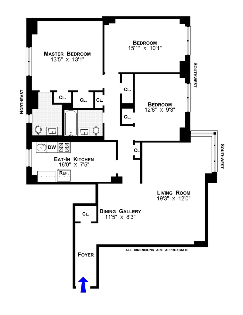 Floorplan for 570 Grand Street