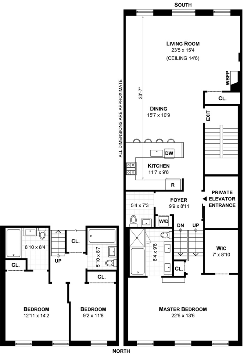 Floorplan for 119 Chambers Street, 2
