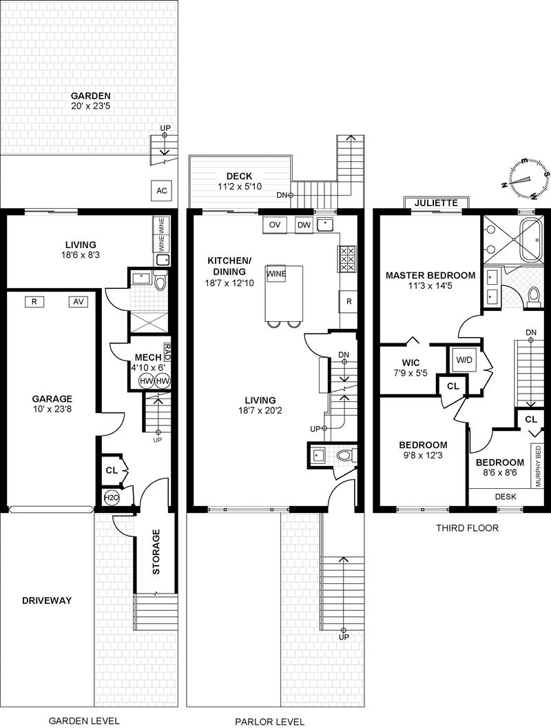 Floorplan for 819 Bloomfield Street