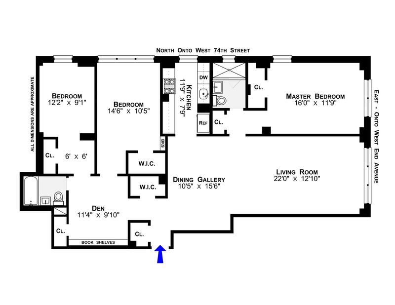 Floorplan for 11 Riverside Drive, 11EE