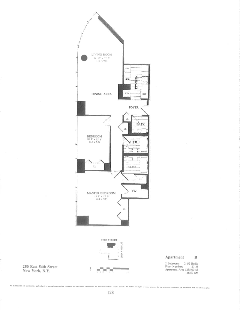 Floorplan for 250 East 54th Street, 34B
