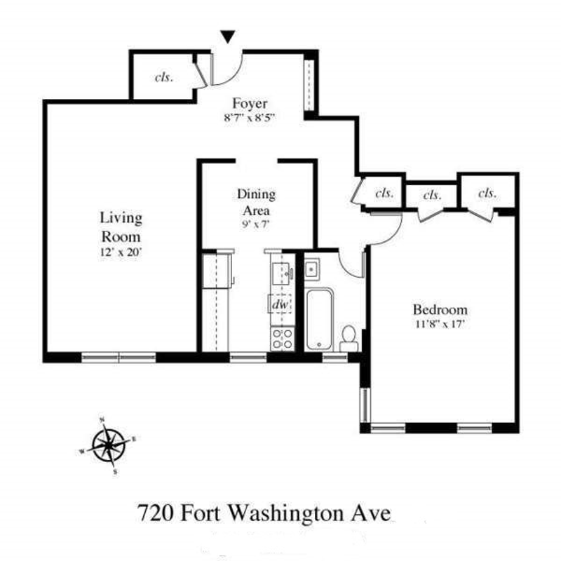Floorplan for 720 Ft Washington Avenue, 5D