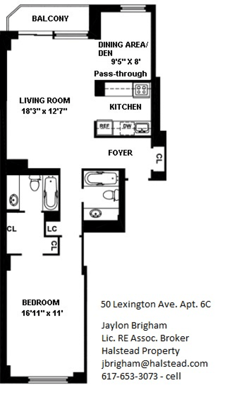 Floorplan for 50 Lexington Avenue, 6C