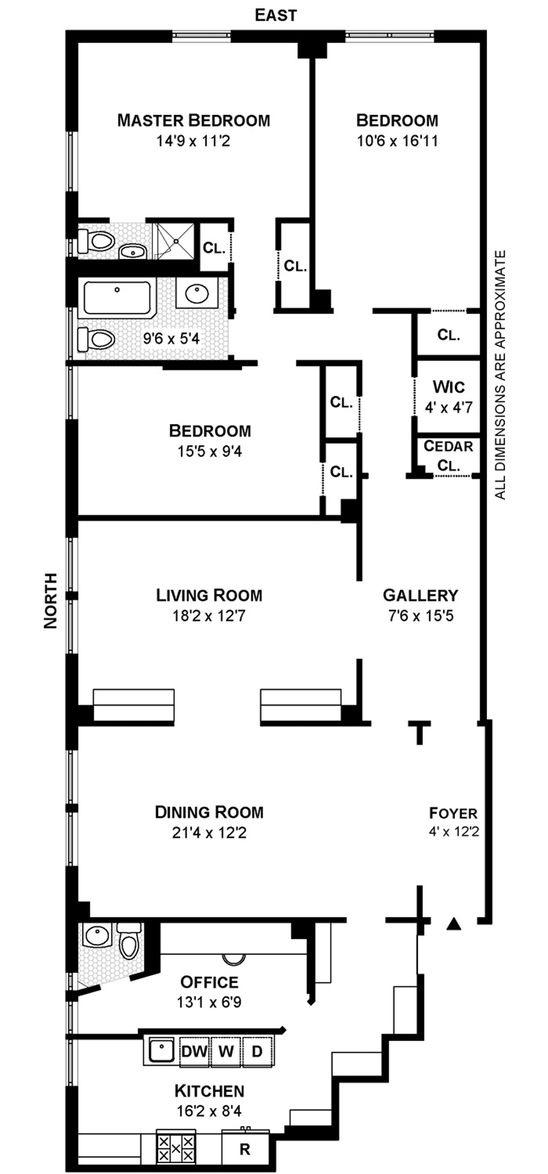 Floorplan for 645 West End Avenue, 2A