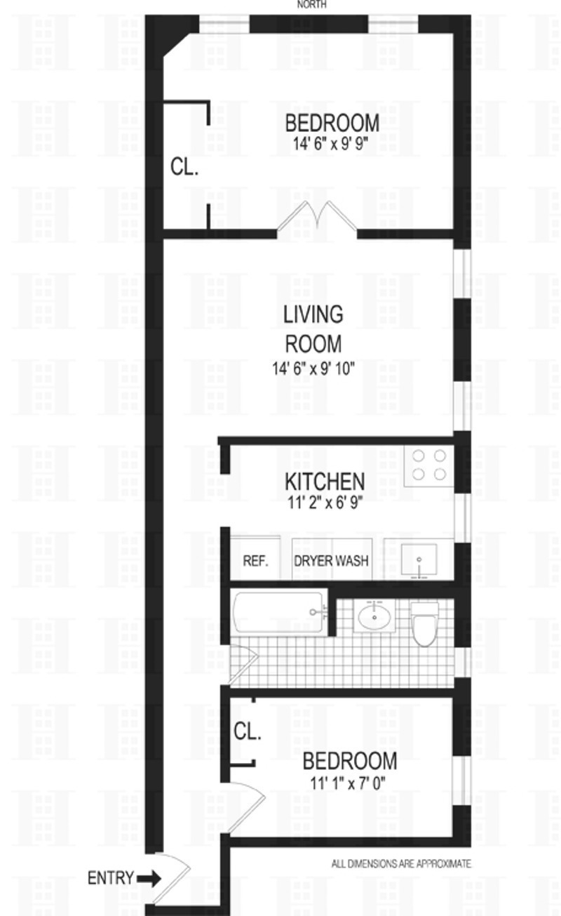 Floorplan for 551 West 160th Street, 4C