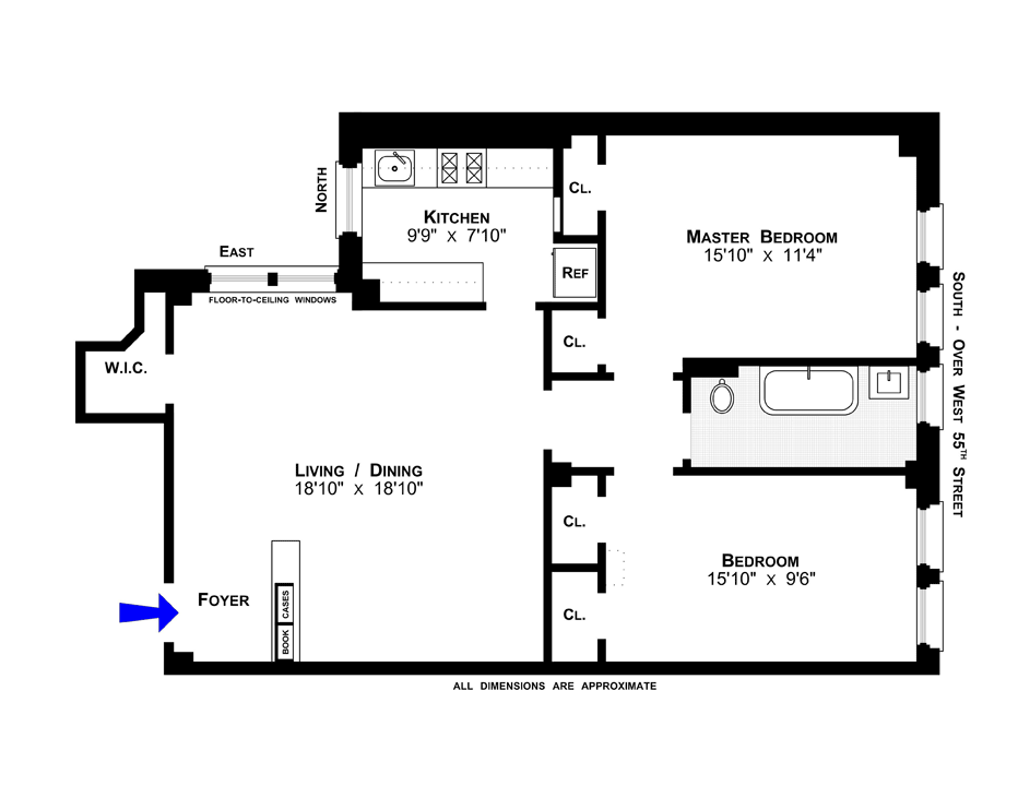 Floorplan for 321 West 55th Street, 82