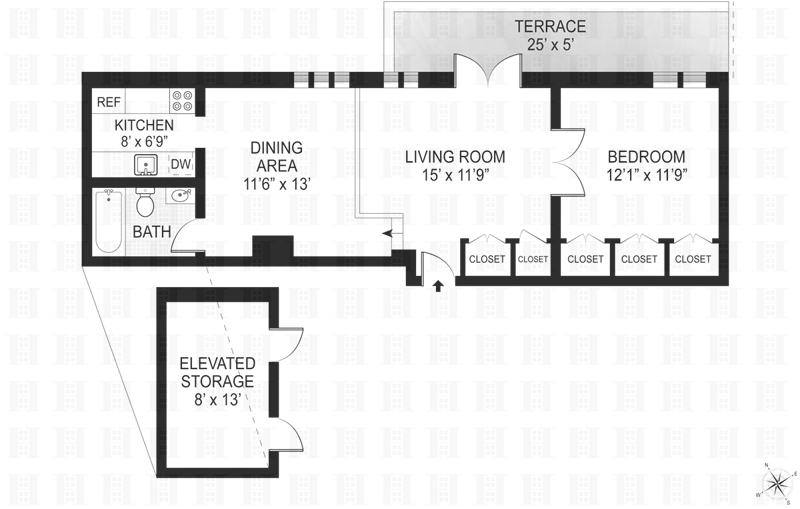 Floorplan for 143 Avenue B, 4A
