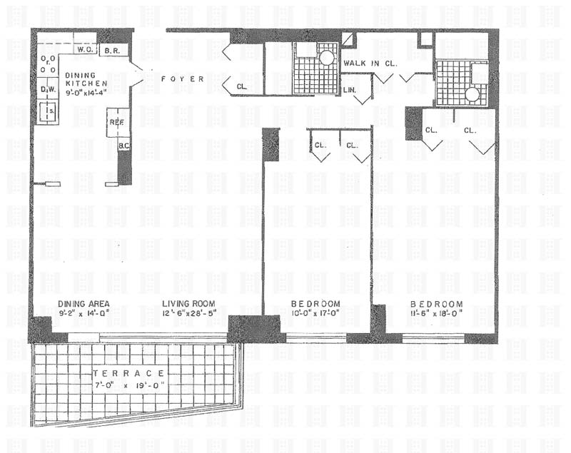 Floorplan for 2500 Johnson Ave, 11J