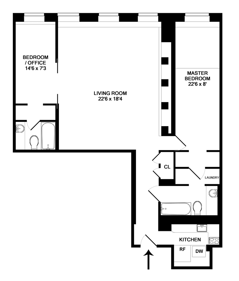 Floorplan for 148 Greene Street, 2E