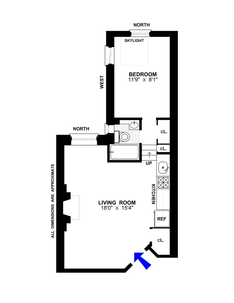 Floorplan for 345 West 84th Street, 6