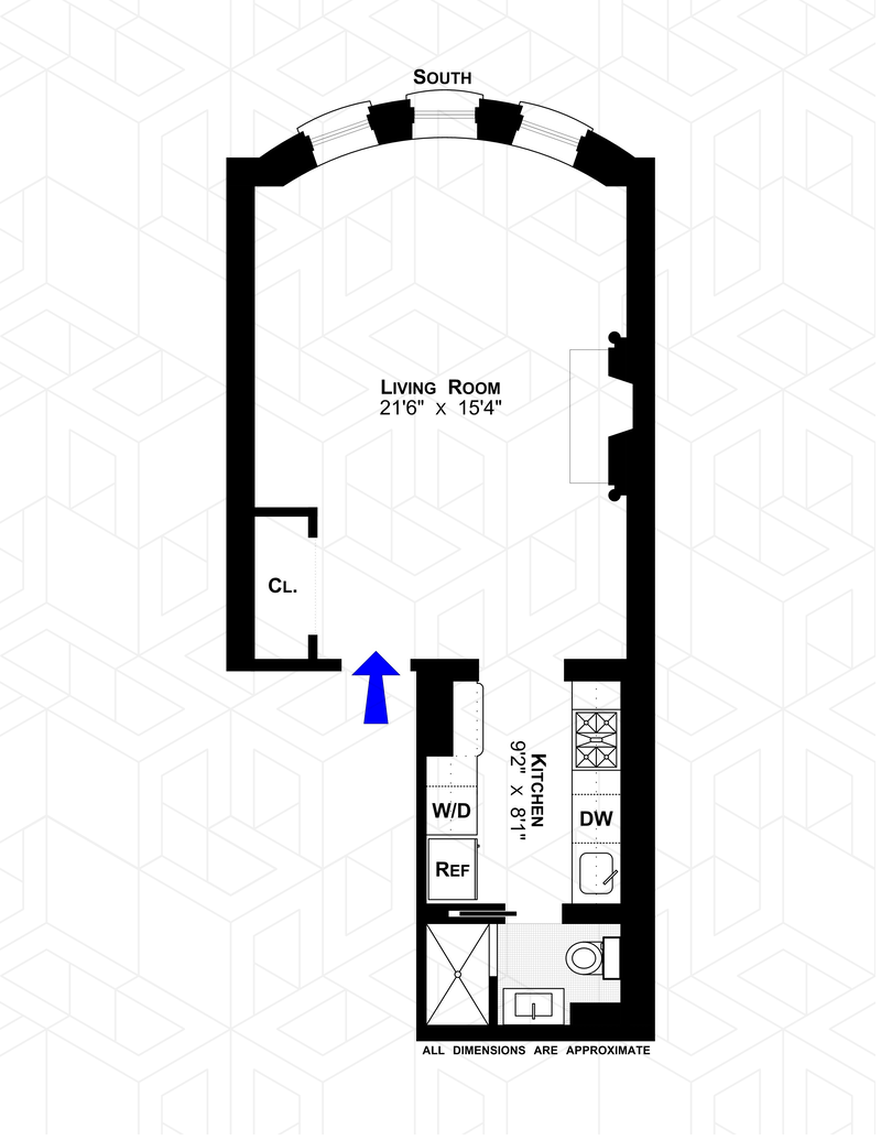 Floorplan for 345 West 84th Street, 5