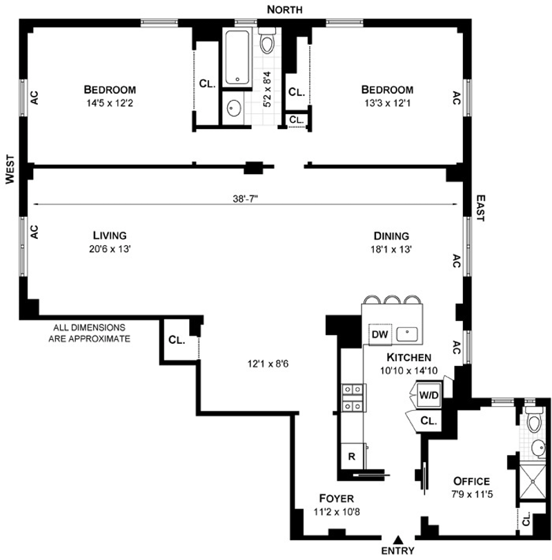 Floorplan for 905 West End Avenue, 64