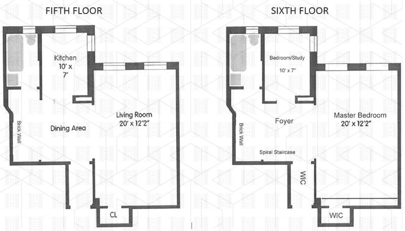 Floorplan for 357 West 55th Street, 5A