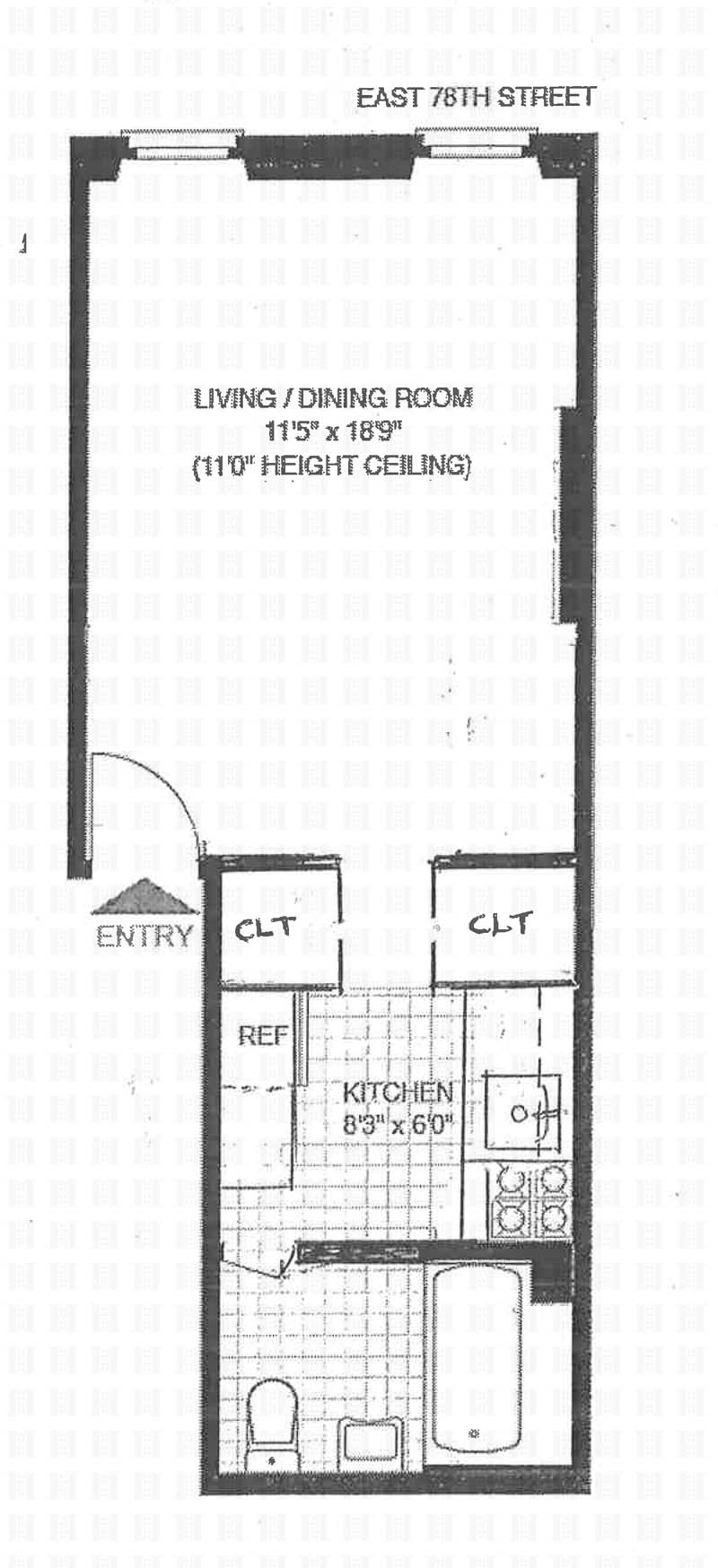 Floorplan for 419 East 78th Street, 3A