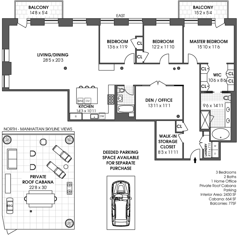Floorplan for 85 North 3rd Street, 204