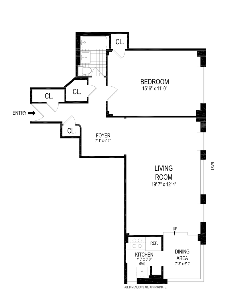 Floorplan for 340 East 52nd Street, 6H