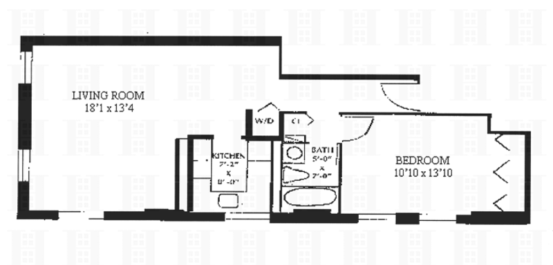 Floorplan for 203 East 13th Street, 3C