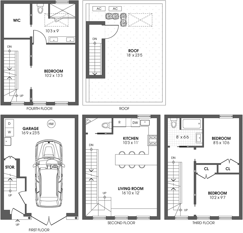 Floorplan for 136 Beekman Street, TH