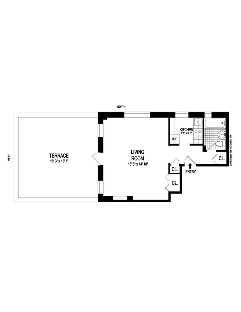 Floorplan for 1 Rutherford Place, 5R