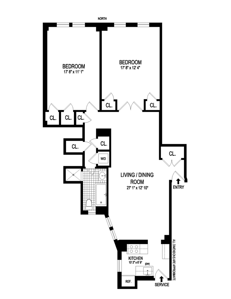 Floorplan for 98 Riverside Dr, 16E