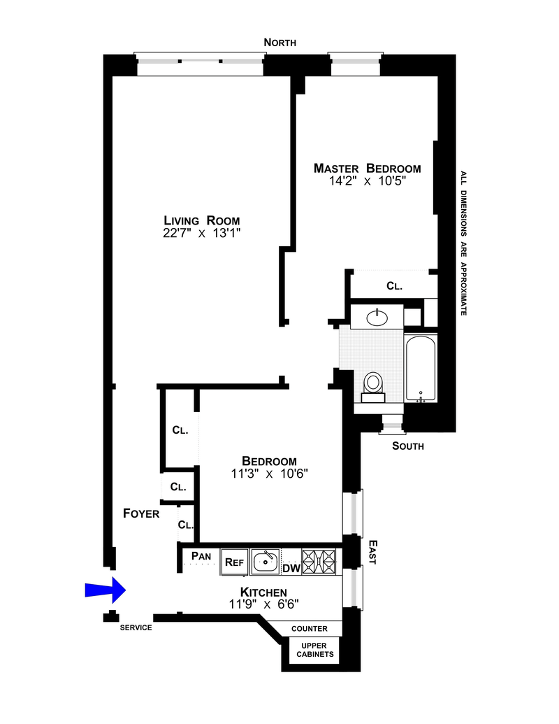 Floorplan for 120 East 86th Street, 3B