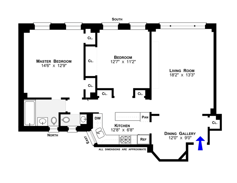 Floorplan for 164 West 79th Street, 11B