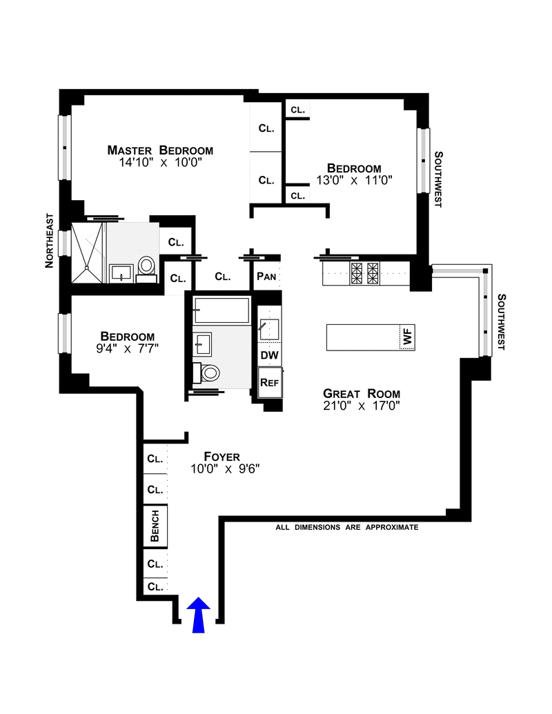Floorplan for 568 Grand Street