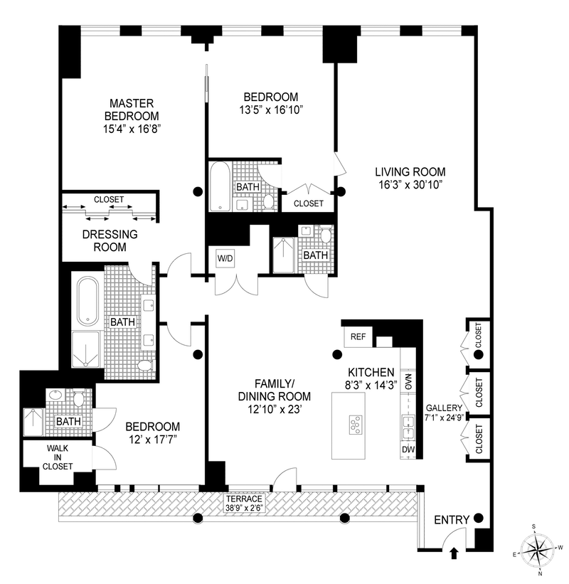 Floorplan for 415 Greenwich Street, 4B