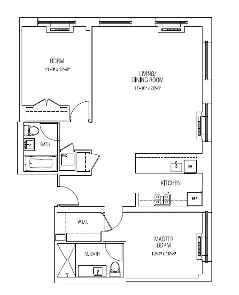 Floorplan for 80 Metropolitan Avenue, 5H