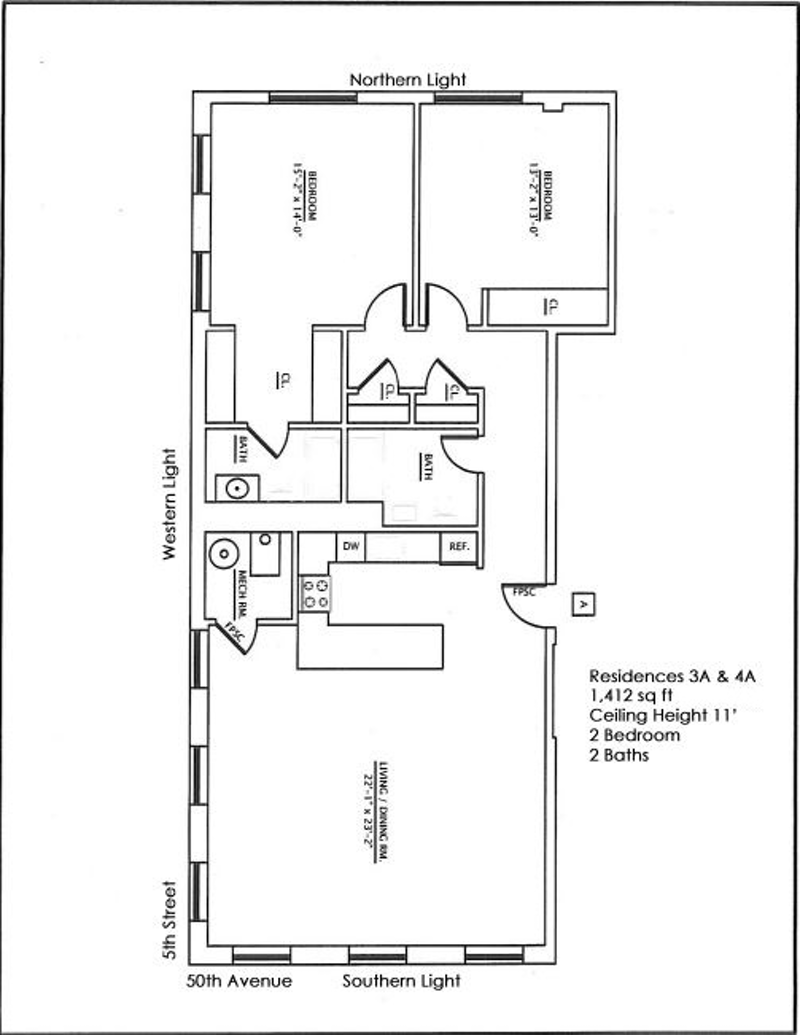 Floorplan for 5 -03 50th Avenue, 4A