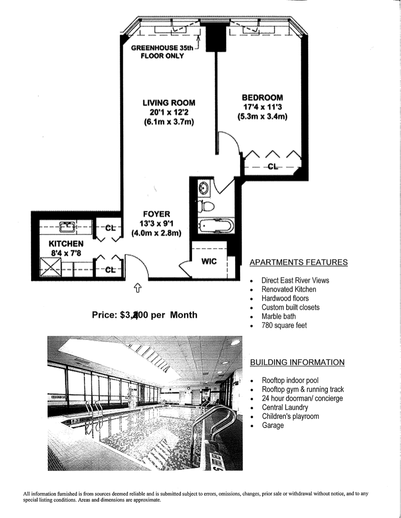 Floorplan for 630 First Avenue, 17P