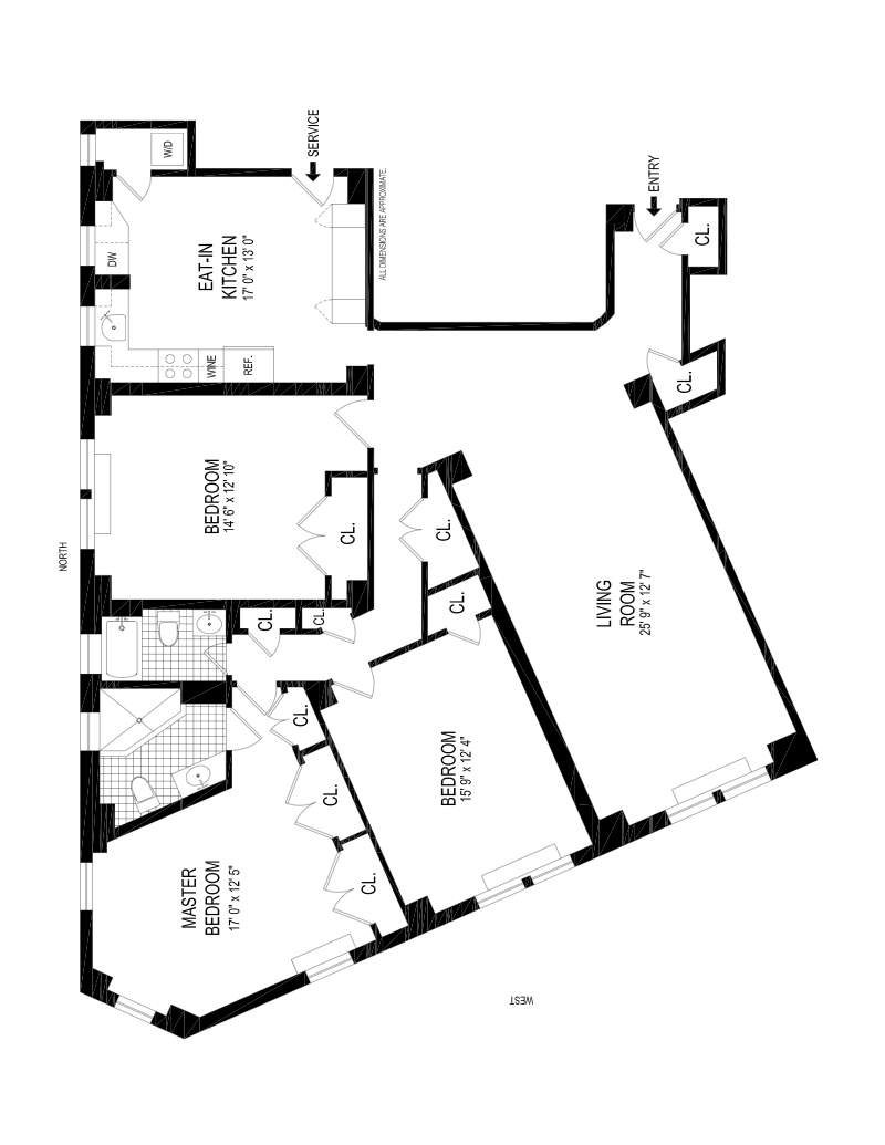Floorplan for 98 Riverside Drive, 7A
