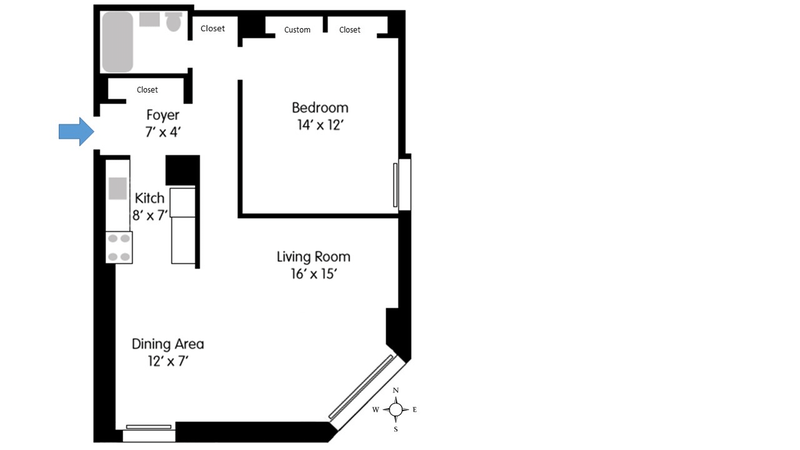 Floorplan for 1641 Third Avenue, 16C