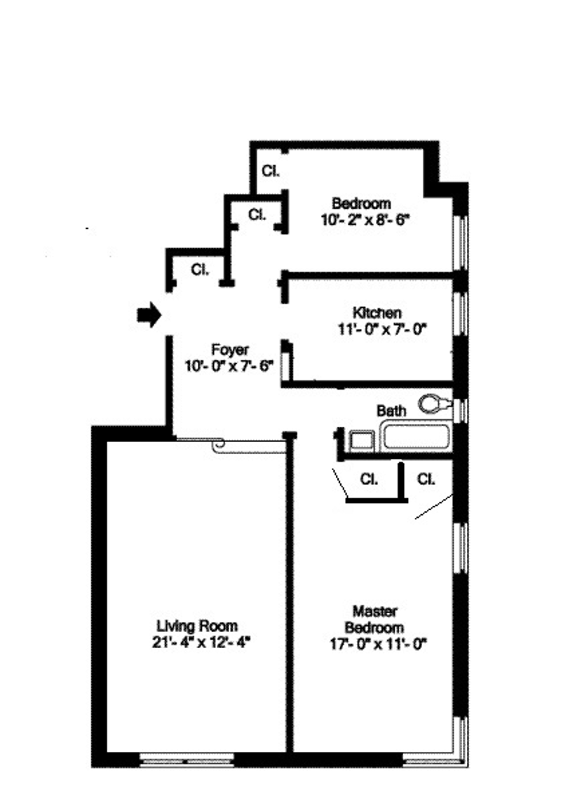 Floorplan for 730 Ft Washington Avenue, 6C