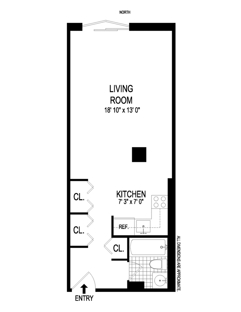 Floorplan for 215 East 24th Street, 419
