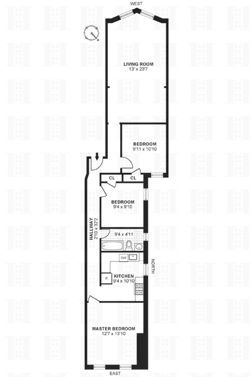 Floorplan for 519 5th Street, 2L